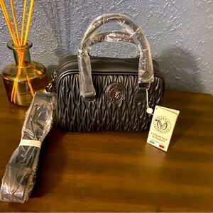 Valentino Orlandi East/West bag, NWT GUNMETAL hardware!